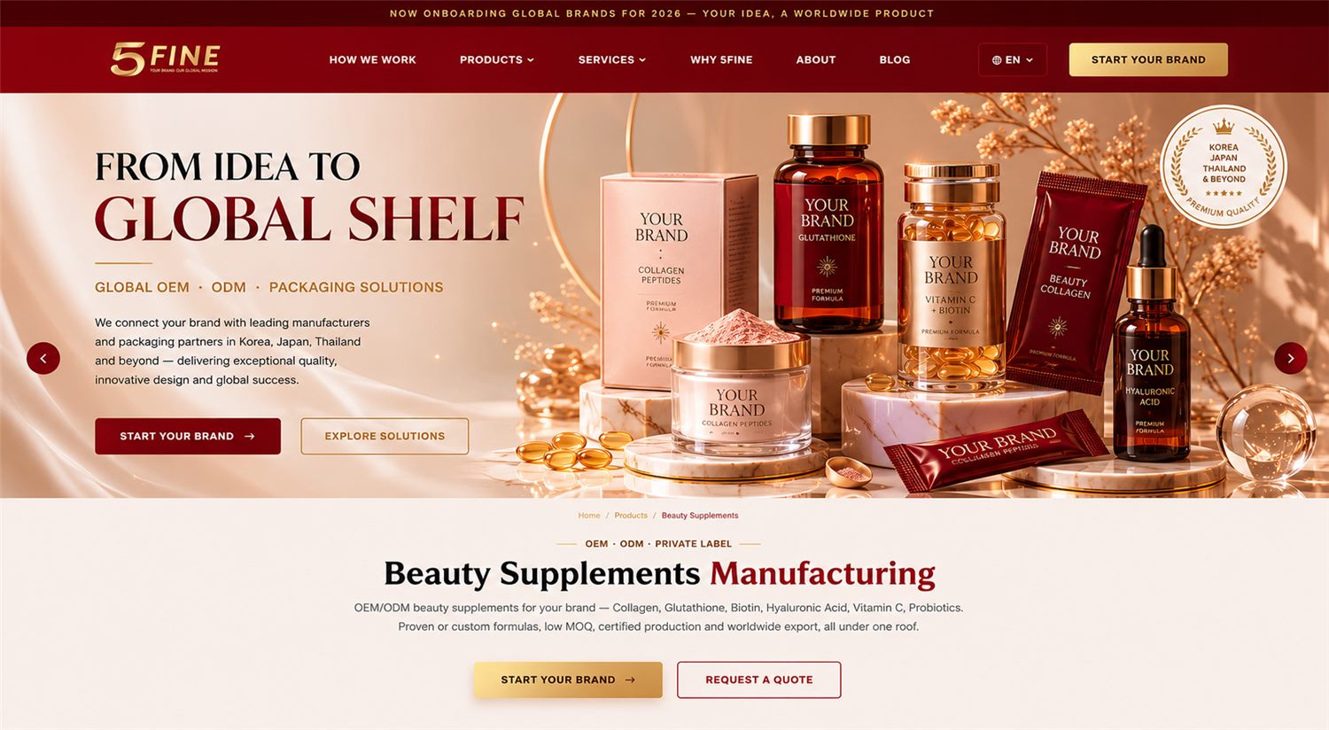 Beauty Supplements Manufacturing — 5FINE OEM/ODM dietary supplements