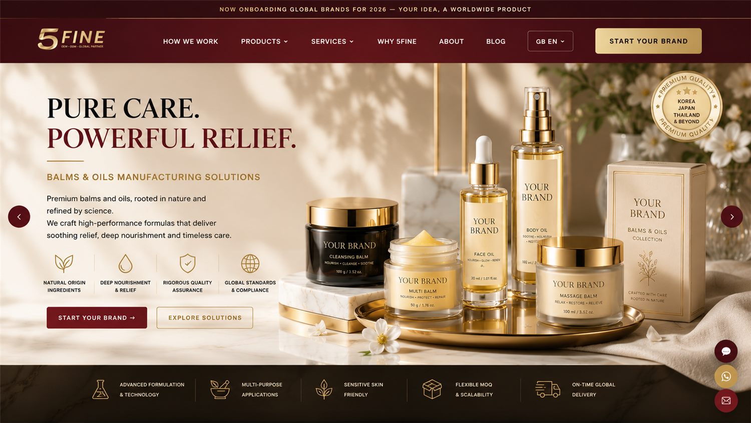 Balms & Oils Manufacturing — 5FINE OEM/ODM herbal & traditional