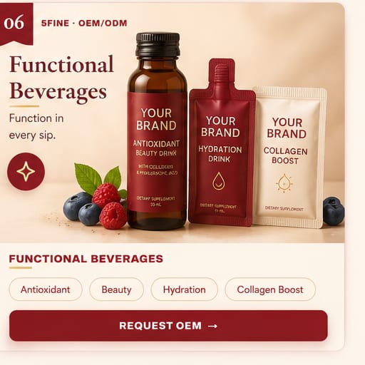 OEM Functional Beverages — 5FINE private label OEM/ODM