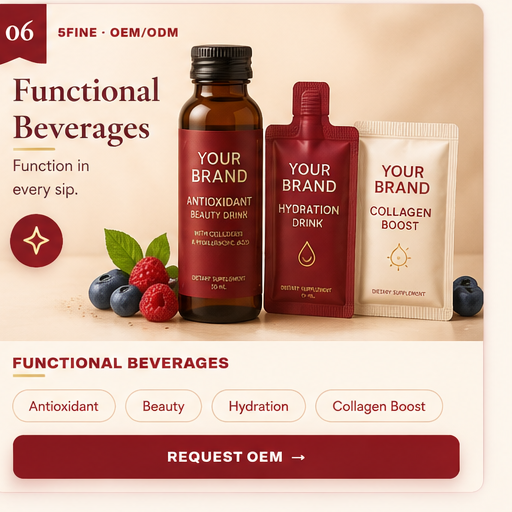 OEM Functional Beverages — 5FINE private label OEM/ODM