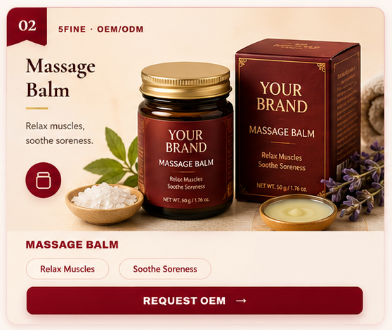 OEM Massage Balm — 5FINE private label OEM/ODM
