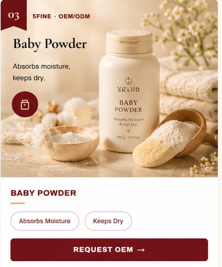 OEM Baby Powder — 5FINE private label OEM/ODM