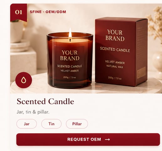 OEM Scented Candle — 5FINE private label OEM/ODM