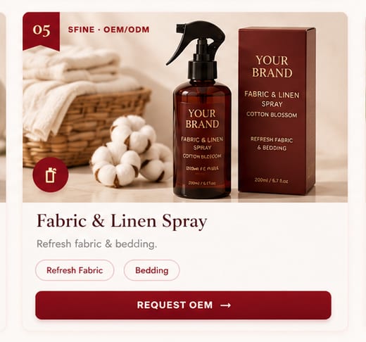 OEM Fabric & Linen Spray — 5FINE private label OEM/ODM
