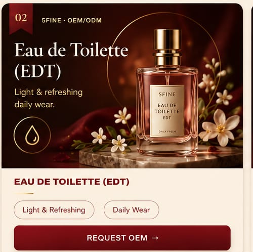 OEM Eau de Toilette — 5FINE private label OEM/ODM