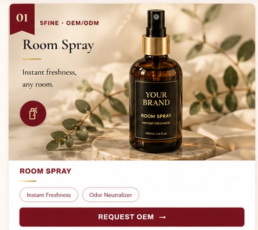 OEM Room Spray — 5FINE private label OEM/ODM