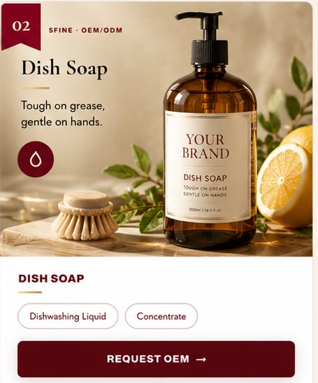 OEM Dish Soap — 5FINE private label OEM/ODM