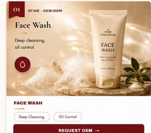 OEM Face Wash — 5FINE private label OEM/ODM