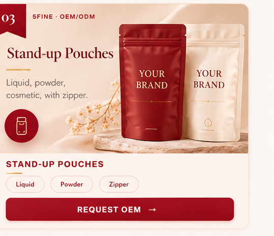 OEM Stand-up Pouches — 5FINE private label OEM/ODM