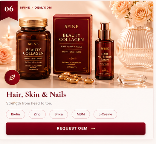 OEM Hair Skin & Nails — 5FINE private label OEM/ODM
