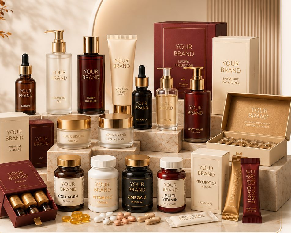 5FINE OEM/ODM packaging — bottles, jars, pumps, droppers and custom structural design with premium finishing
